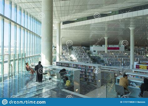 Interior of the National Library of Qatar, Designed by Dutch Architect ...