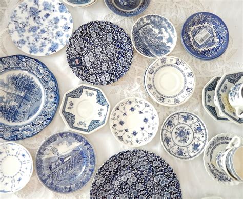 Home & Living Vintage Blue and White Plates,Vintage Blue and White China Patterns Dinner ...