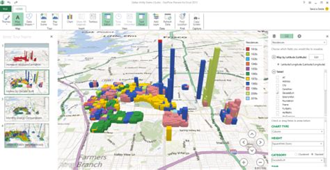 3D data visualization using PowerMap for Excel