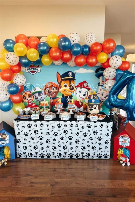 Cute and affordable Paw patrol birthday decorations - Coco's Caravan