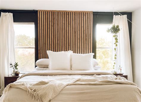 Bedroom Refresh (Part 2) DIY Vertical Wood Slat Wall | Bedroom interior ...