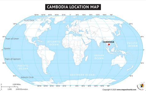 Where is Cambodia Located? Location map of Cambodia