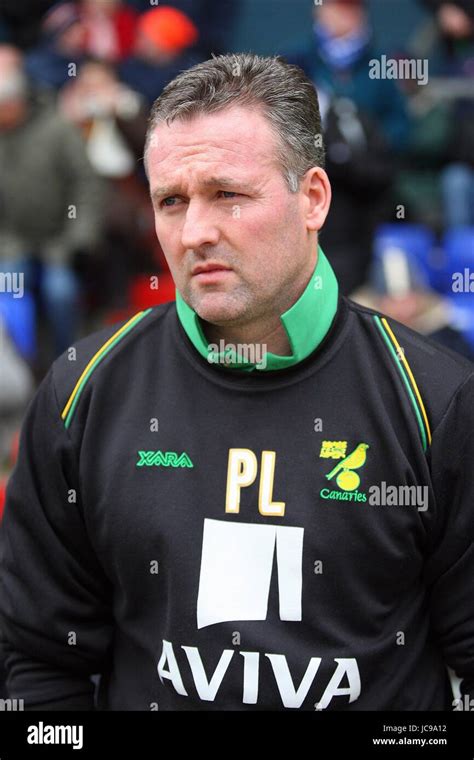 PAUL LAMBERT NORWICH CITY FC MANAGER BOUNDARY PARK OLDHAM ENGLAND 27 ...