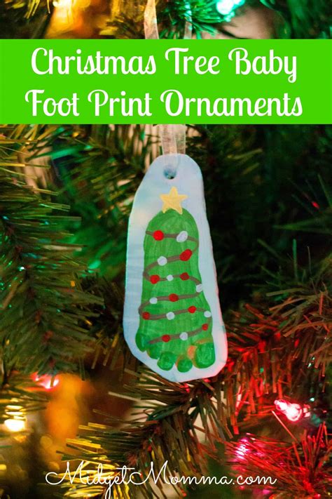 DIY homemade Air Dry Clay Baby Foot Print Ornament