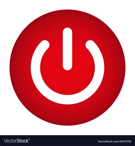 Power button icon on off symbol image isolated on Vector Image