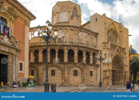 Valencia Cathedral, a Beautiful Gothic Temple in Valencia, Spain Editorial Image - Image of ...