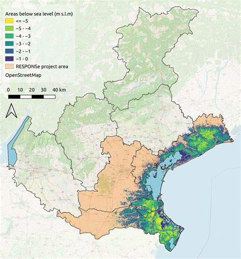 The Veneto Region with provincial borders and highlighted in orange the ...