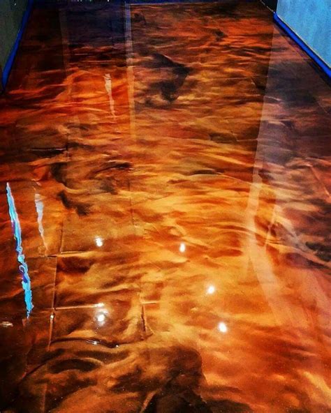 metallic epoxy floor colors - Omega Pitts