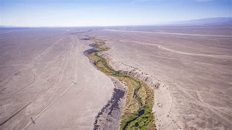 Aerial photo of the Loa River, Atacama Desert