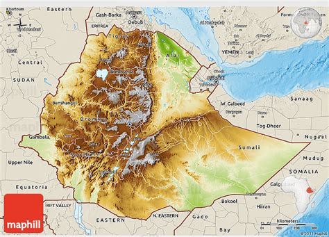 Ethiopia Relief Map