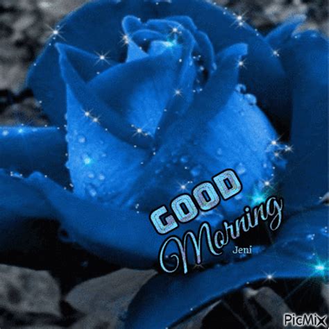 Blue Roses Good Morning Animations Pictures, Photos, and Images for Facebook, Tumblr, Pinterest ...