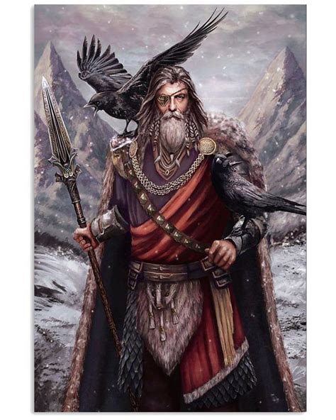 Viking odin ravens poster | Odin norse mythology, Norse mythology ...