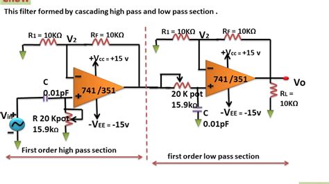 Passive Band Pass Filter Circuit Diagram