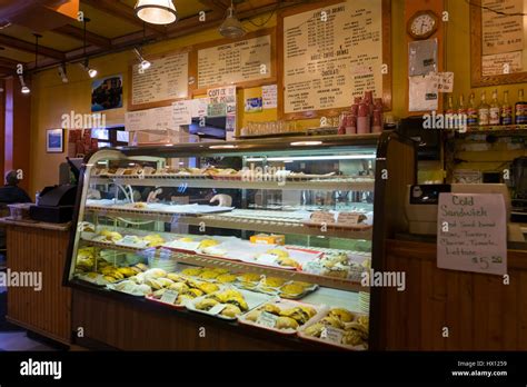 EUGENE, OR - MARCH 9, 2017: Espresso Roma coffee shop interior at the ...