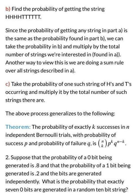 Solved A Bernoulli trial is an experiment with two possible | Chegg.com