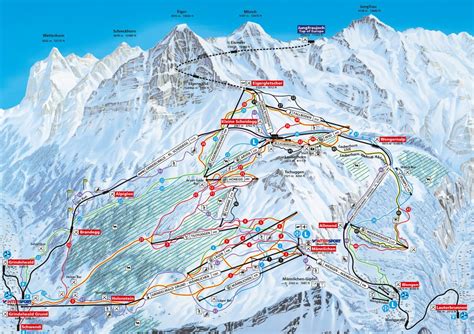 Jungfrau Ski Region - Kleine Scheidegg - Männlichen - Wengen - Lyžiarske stredisko - Bern a ...