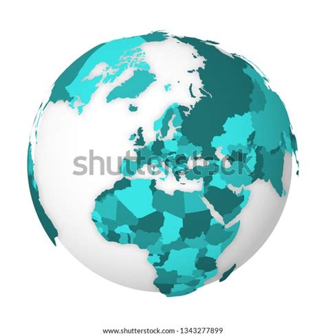 Blank Political Map Of Europe 3d Earth Globe With Col - vrogue.co