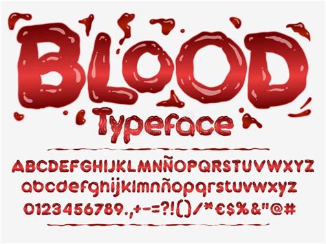 Blood Font. Halloween Bloody Vector Alphabet Stock Vector ...