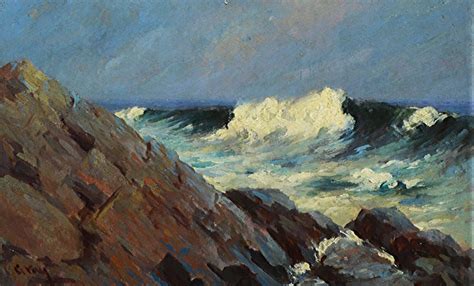 Elmer Grey - Antique American Impressionist California Coastal Oil Painting by Elmer Grey at 1stDibs