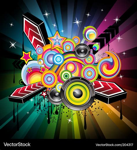 Disco music background Royalty Free Vector Image