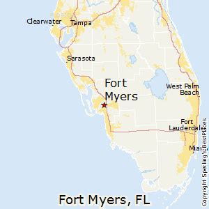 Map Of Ft Myers Florida - State Coastal Towns Map