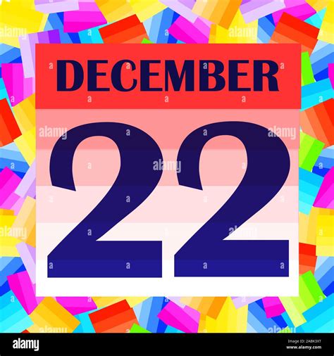 December 22 icon. For planning important day. Banner for holidays and ...