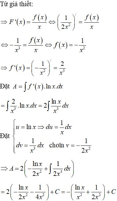 Tìm nguyên hàm của hàm số mũ, logarit bằng phương pháp nguyên hàm từng phần cực hay - Toán lớp 12