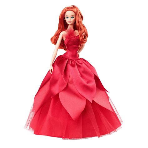 Buy Barbie Signature 2022 Holiday Collectible, Exclusive Red Hair, Doll ...