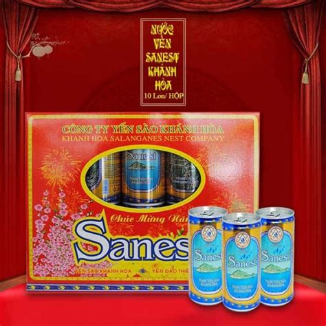 Nước Yến Sanest Khánh Hòa Lon 190ml Hộp 10 Lon