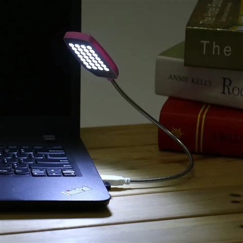 Super Bright Laptop Light 28 LED USB Light Flexible Computer Lamp Portable Desk Reading Lamp ...