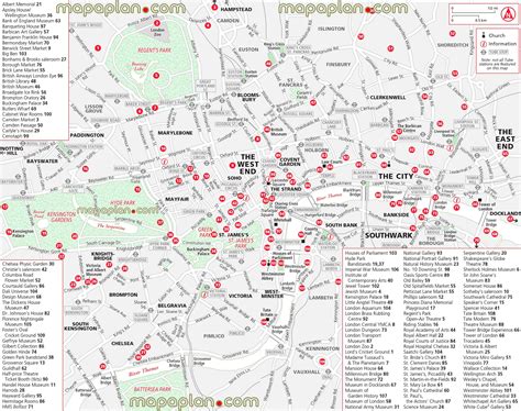 London map - Central London map of neighborhood district areas & things to do places - Free ...