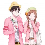 Romantic Anime Couple PNG Picture | PNG All
