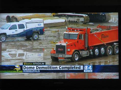 The demolition of the Metrodome was... - Metrodome Goodbye