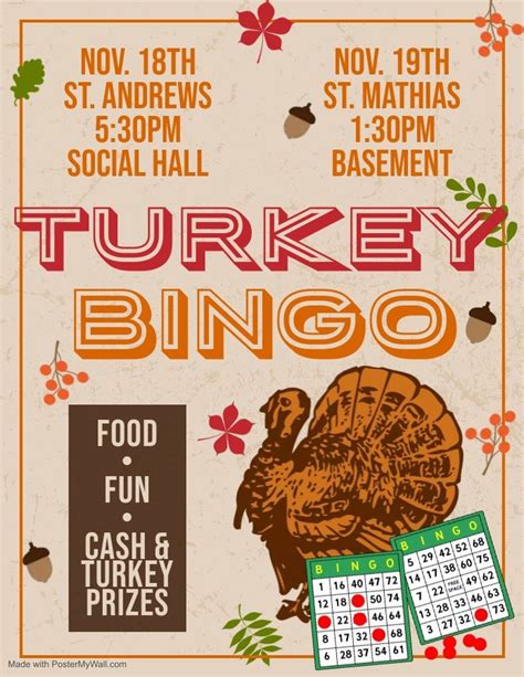 Turkey Bingo — Brainerd Catholic