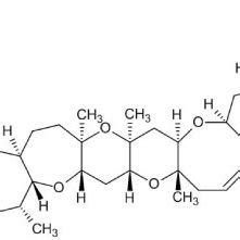 The structure of brevetoxin B. The configurations of stereocenters are ...