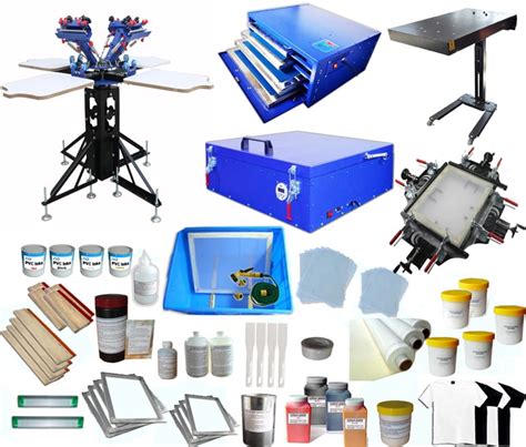 Techtongda 4 Color Silk Screen Printing Kit Press Printer Flash Dryer ...