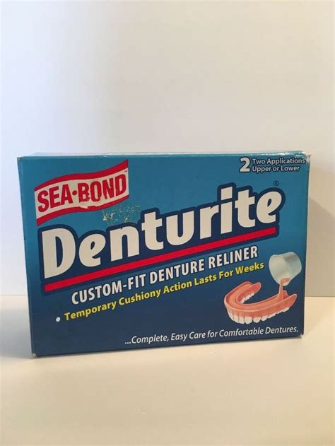 Sea Bond Denturite Custom-fit Denture Reliner 2 Applications Upper Or ...