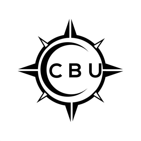 cbu resumen tecnología circulo ajuste logo diseño en blanco antecedentes. cbu creativo iniciales ...