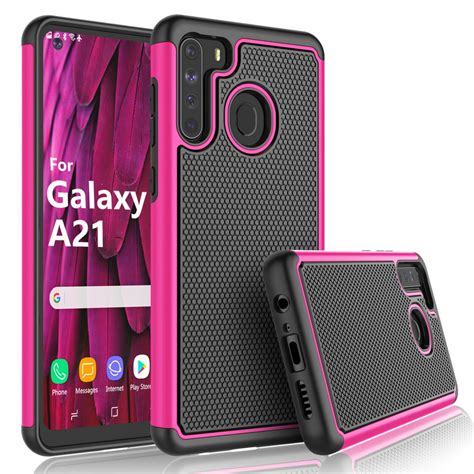 Samsung Galaxy A21 Case, Cases for Galaxy A21, Tekcoo [Tmajor] Shock Absorbing [Rose] Rubber ...