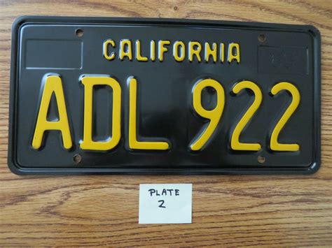 1963 California Black License Plates Pair – EXCELLENT - DMV Clear Set – ADL 922