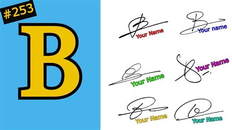 B Signature | B Signature Style | Signature Style of My Name B | Letter B Signature