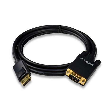 gofanco 6ft DisplayPort to VGA Adapter Cable - Black (DPVGA6F ...