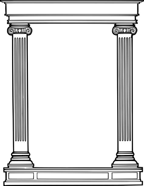 Roman column frame | Mandala design art, Architecture sketchbook, Greek art