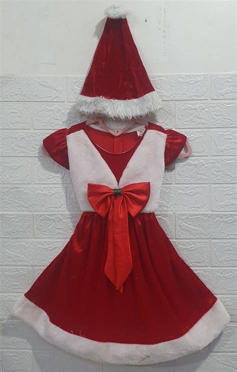 Mrs santa claus christmas costume, Babies & Kids, Babies & Kids Fashion on Carousell