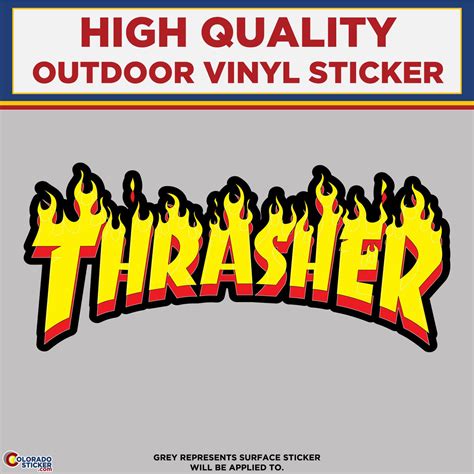 Like Thrasher Logo & Colorado Flag Version, High Quality Vinyl Stickers