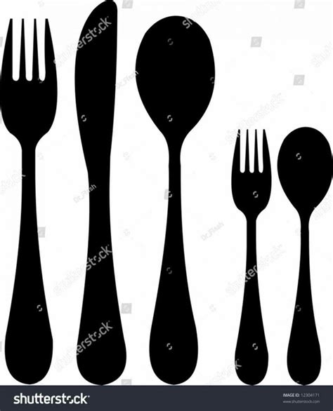 Knife Fork Spoon Silhouette at GetDrawings | Free download