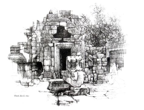 Angkor Wat Sketch at PaintingValley.com | Explore collection of Angkor Wat Sketch