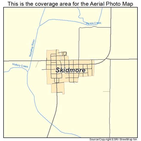 Aerial Photography Map of Skidmore, MO Missouri