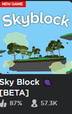 Roblox Skyblock Logo - 1000000000000 Robux Mod