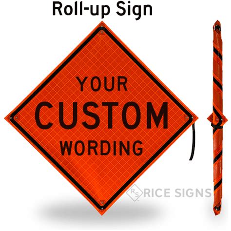 Custom mesh roll-up signs